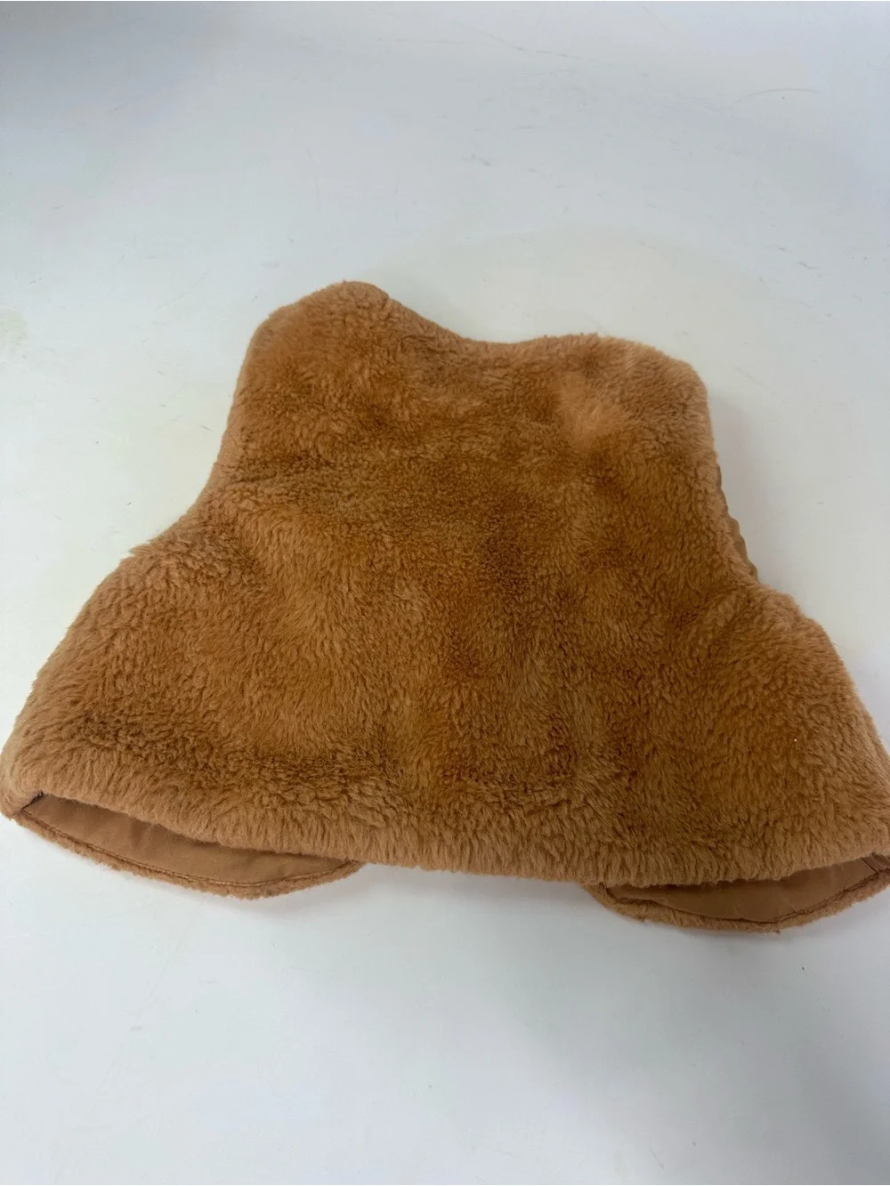Forever Me Kids Plush Faux Fur Vest - Camel